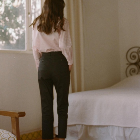 NWOT Jeana Sohn Elio High Waisted Straight Leg Cropped Pants Trousers - Picture 3 of 10